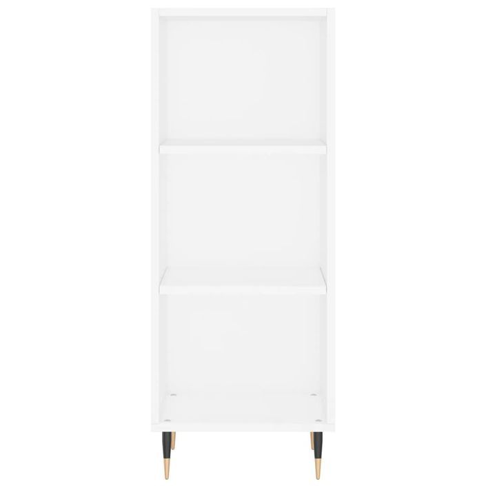 Buffet haut Blanc brillant 34,5x32,5x180 cm Bois d'ingénierie - Photo n°5