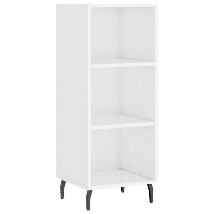 Buffet haut Blanc brillant 34,5x34x180 cm Bois d'ingénierie - Photo n°5