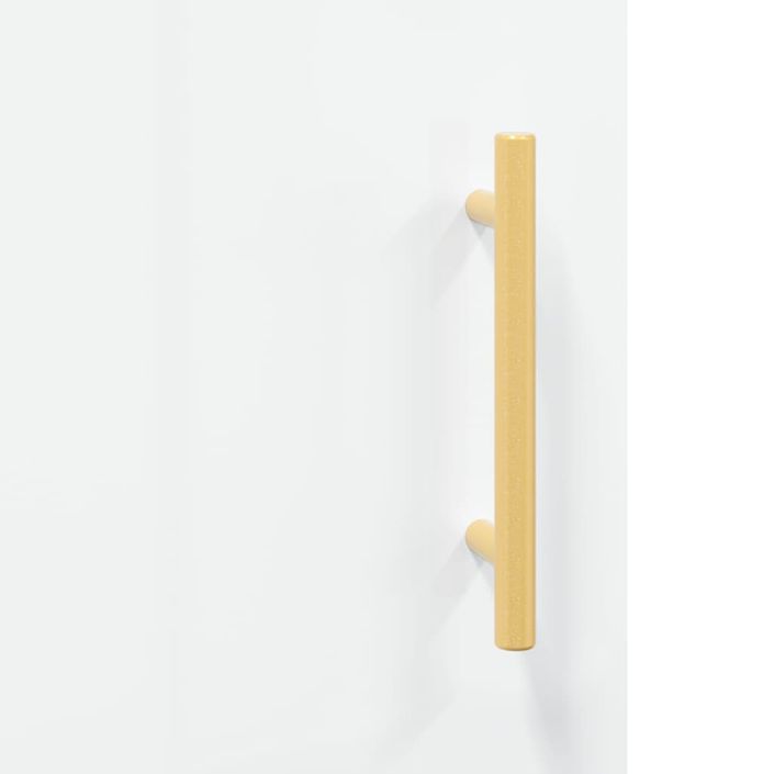 Buffet haut Blanc brillant 34,5x34x180 cm Bois d'ingénierie - Photo n°10