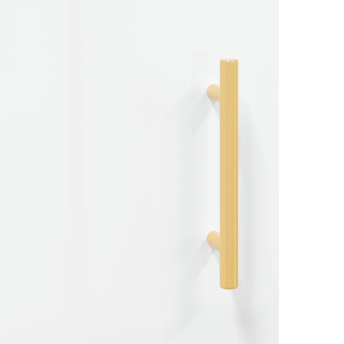 Buffet haut Blanc brillant 34,5x34x180 cm Bois d'ingénierie - Photo n°11