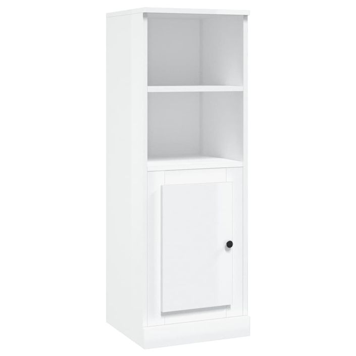 Buffet haut blanc brillant 36x35,5x103,5 cm bois d'ingénierie - Photo n°1