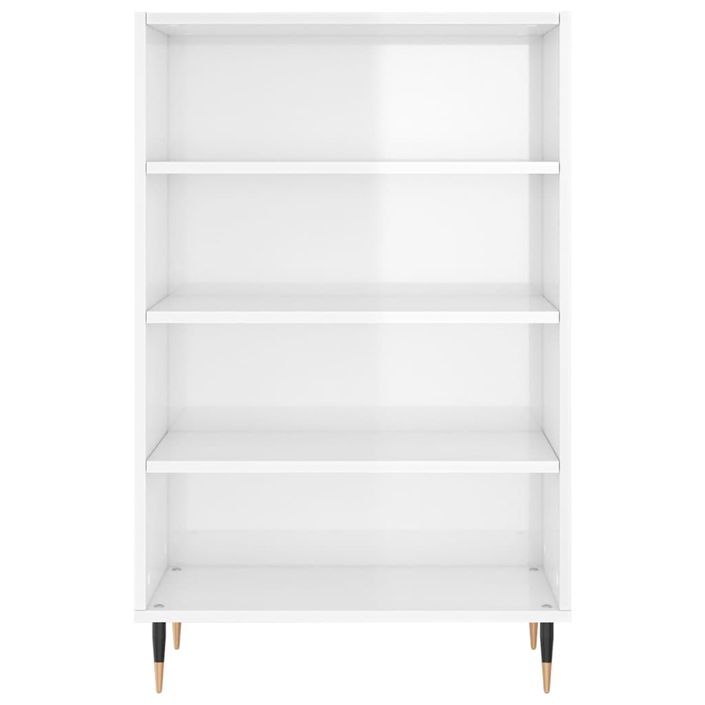 Buffet haut blanc brillant 57x35x90 cm bois d'ingénierie - Photo n°4