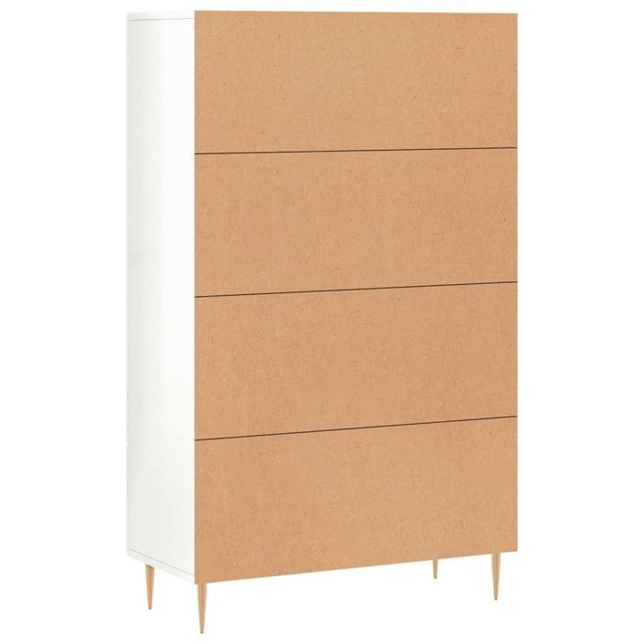 Buffet haut blanc brillant 69,5x31x115 cm bois d'ingénierie - Photo n°8