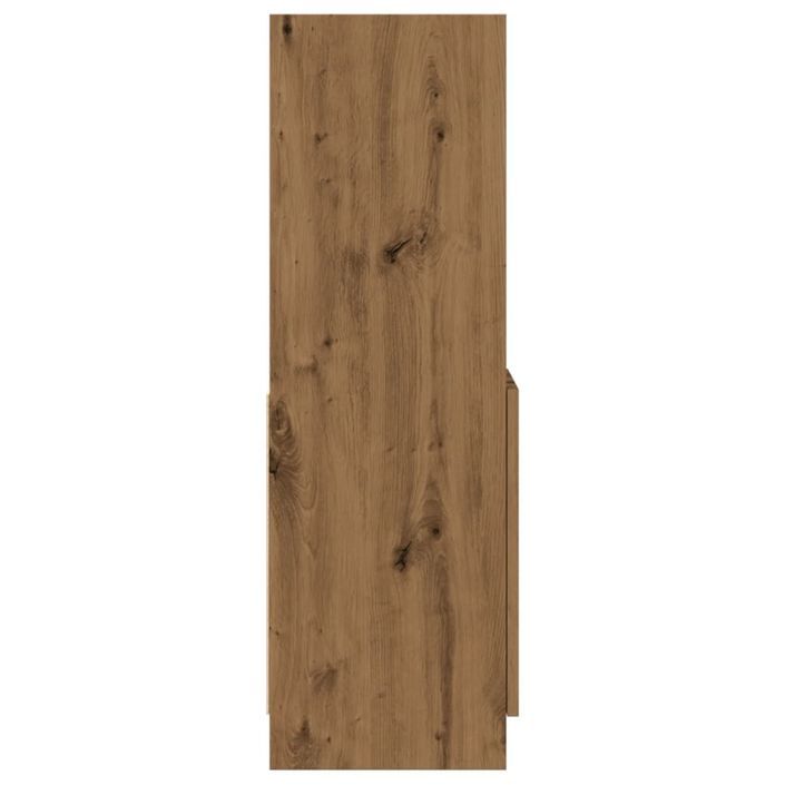 Buffet haut chêne artisanal 92x33x100 cm bois d'ingénierie - Photo n°6