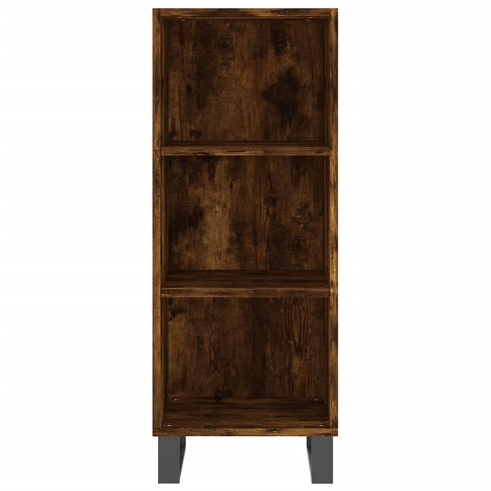 Buffet haut Chêne fumé 34,5x32,5x180 cm Bois d'ingénierie - Photo n°7