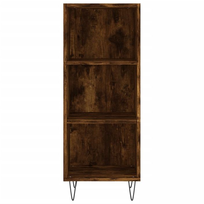 Buffet haut Chêne fumé 34,5x32,5x180 cm Bois d'ingénierie - Photo n°5