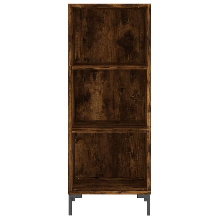 Buffet haut Chêne fumé 34,5x32,5x180 cm Bois d'ingénierie - Photo n°5