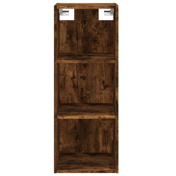 Buffet haut Chêne fumé 34,5x32,5x180 cm Bois d'ingénierie - Photo n°7