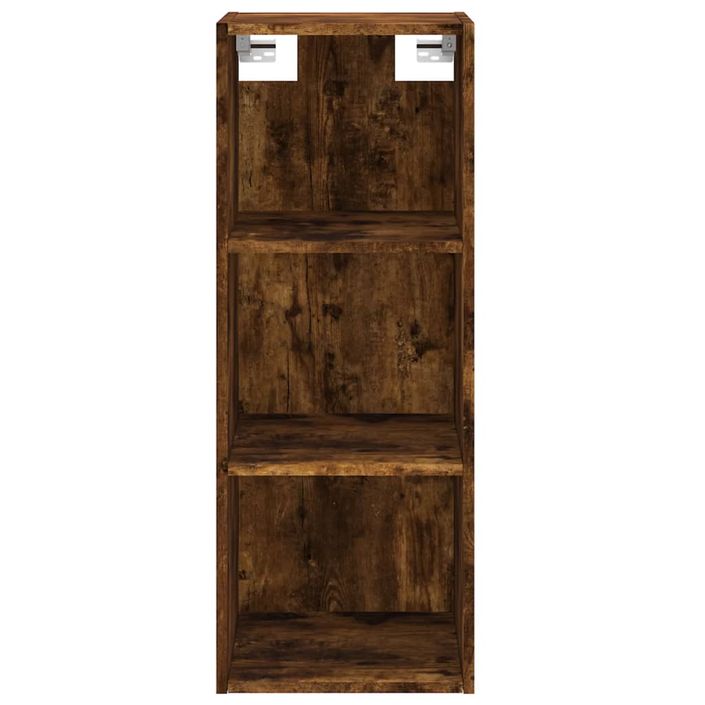 Buffet haut Chêne fumé 34,5x32,5x180 cm Bois d'ingénierie - Photo n°5