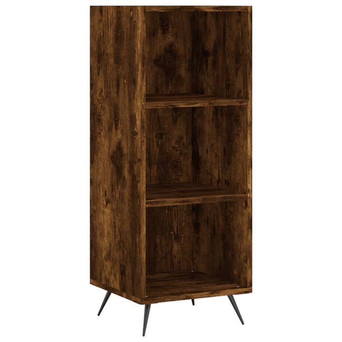 Buffet haut Chêne fumé 34,5x32,5x180 cm Bois d'ingénierie - Photo n°4