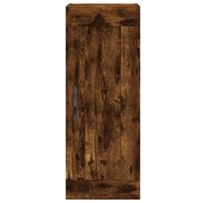 Buffet haut Chêne fumé 34,5x34x180 cm Bois d'ingénierie - Photo n°7