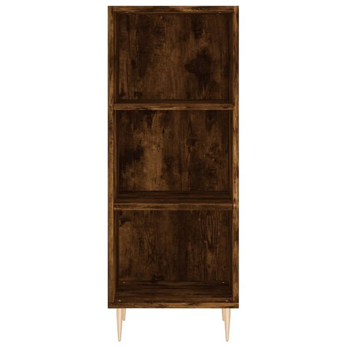 Buffet haut Chêne fumé 34,5x34x180 cm Bois d'ingénierie - Photo n°8