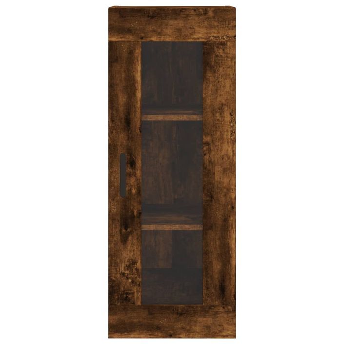 Buffet haut Chêne fumé 34,5x34x180 cm Bois d'ingénierie - Photo n°6