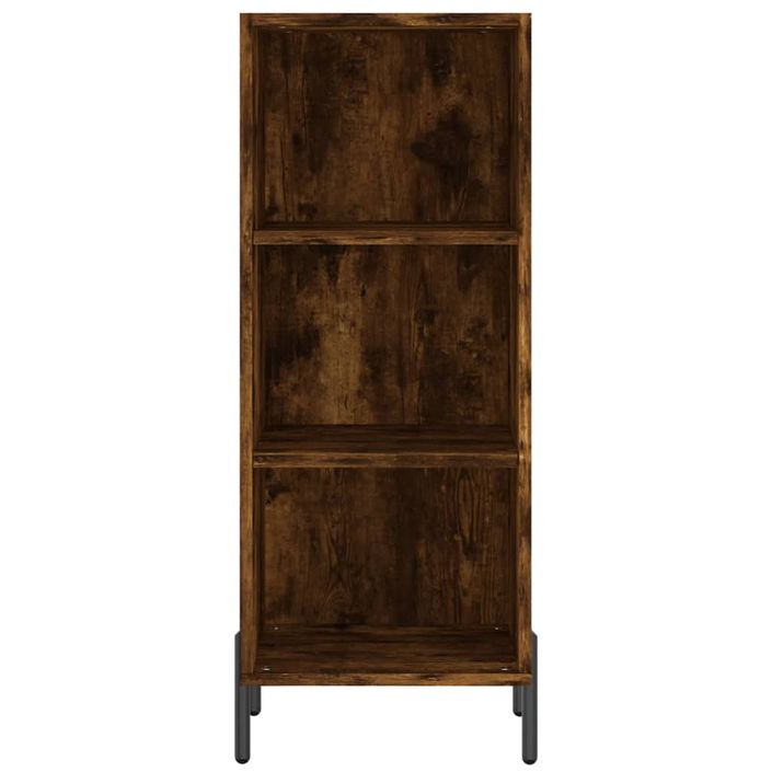 Buffet haut Chêne fumé 34,5x34x180 cm Bois d'ingénierie - Photo n°6