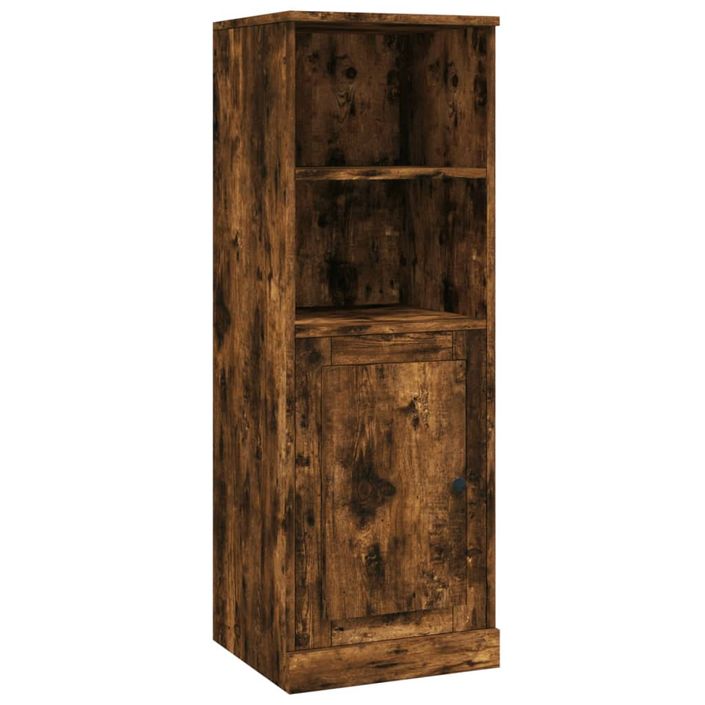 Buffet haut chêne fumé 36x35,5x103,5 cm bois d'ingénierie - Photo n°1