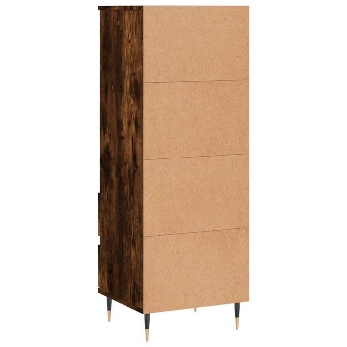 Buffet haut Chêne fumé 40x36x110 cm Bois d'ingénierie - Photo n°8