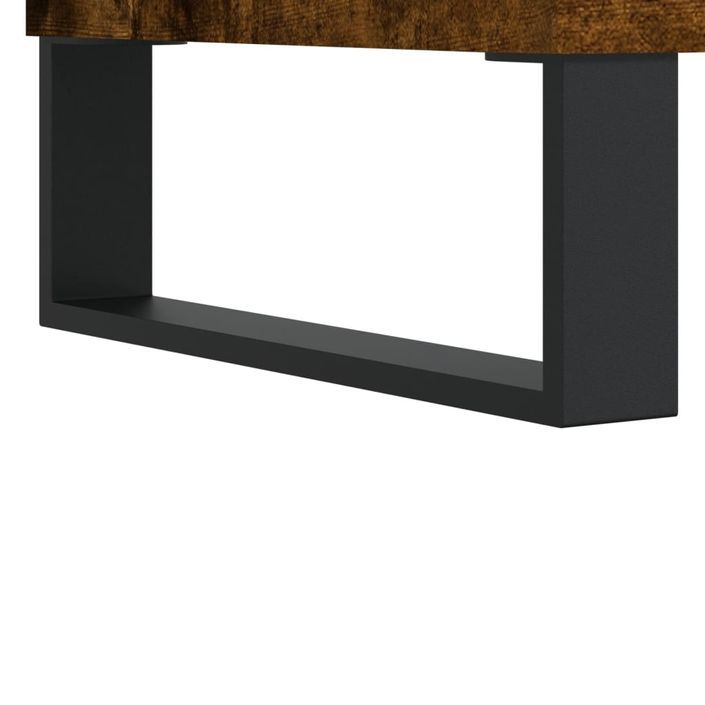 Buffet haut Chêne fumé 40x36x110 cm Bois d'ingénierie - Photo n°9