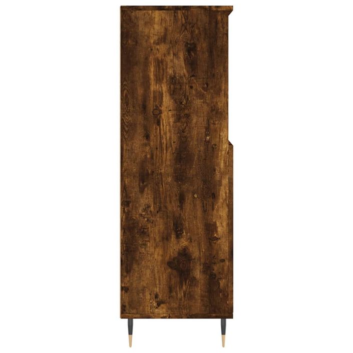 Buffet haut Chêne fumé 60x36x110 cm Bois d'ingénierie - Photo n°7