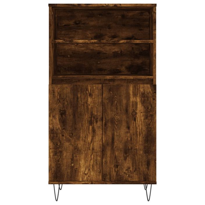 Buffet haut Chêne fumé 60x36x110 cm Bois d'ingénierie - Photo n°6