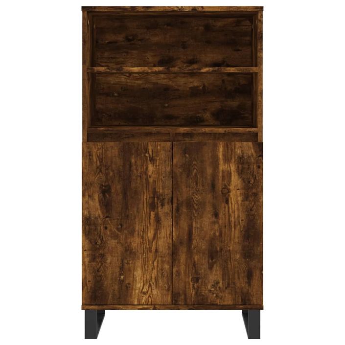 Buffet haut Chêne fumé 60x36x110 cm Bois d'ingénierie - Photo n°6