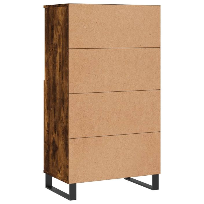 Buffet haut Chêne fumé 60x36x110 cm Bois d'ingénierie - Photo n°8