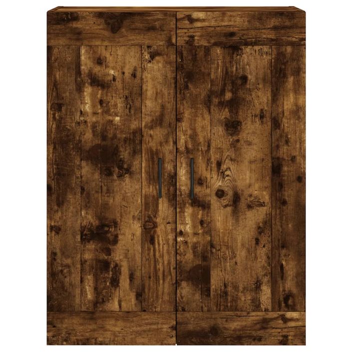 Buffet haut Chêne fumé 69,5x34x180 cm Bois d'ingénierie - Photo n°6