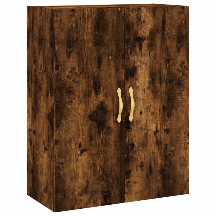 Buffet haut Chêne fumé 69,5x34x180 cm Bois d'ingénierie - Photo n°5