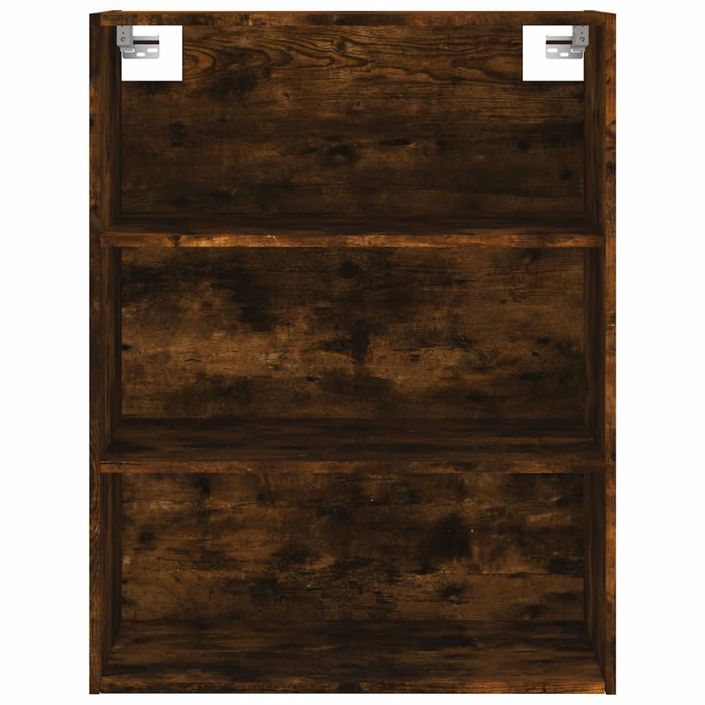 Buffet haut Chêne fumé 69,5x34x180 cm Bois d'ingénierie - Photo n°6