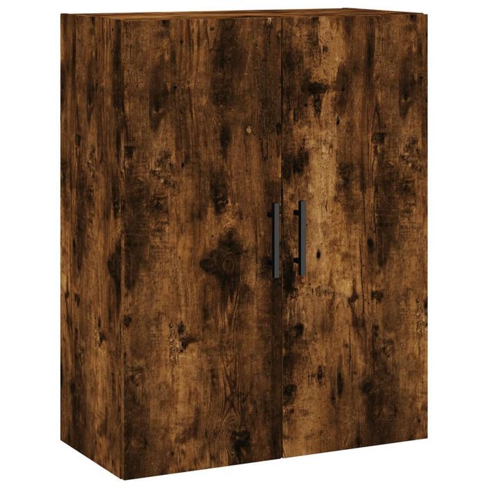 Buffet haut Chêne fumé 69,5x34x180 cm Bois d'ingénierie - Photo n°5