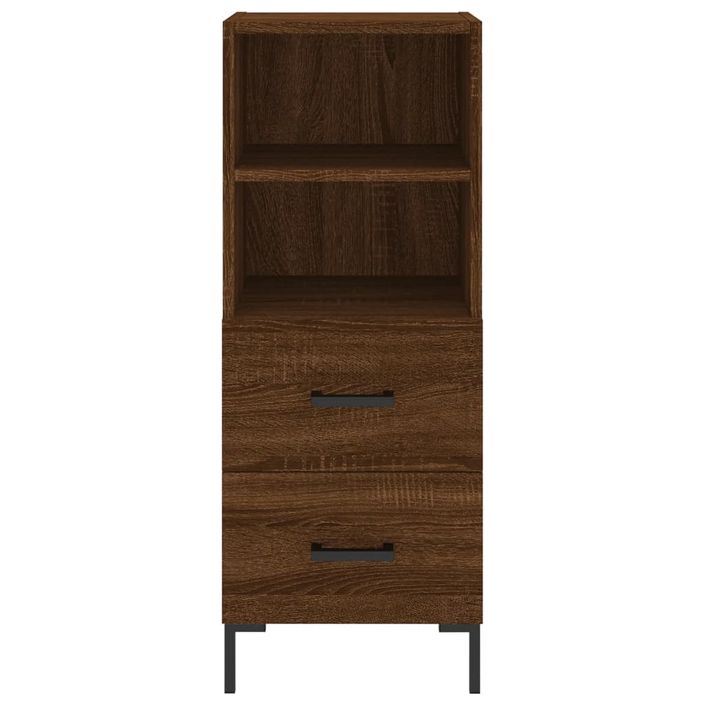 Buffet haut Chêne marron 34,5x34x180 cm Bois d'ingénierie - Photo n°6