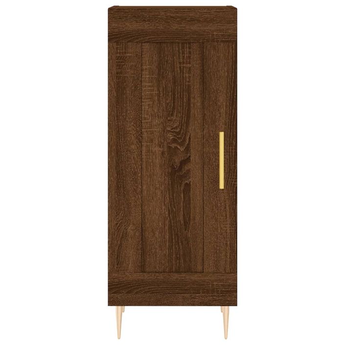 Buffet haut Chêne marron 34,5x34x180 cm Bois d'ingénierie - Photo n°6