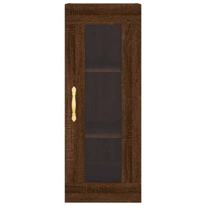 Buffet haut Chêne marron 34,5x34x180 cm Bois d'ingénierie - Photo n°6