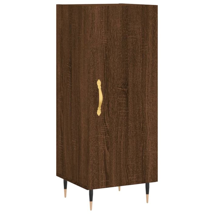 Buffet haut Chêne marron 34,5x34x180 cm Bois d'ingénierie - Photo n°7