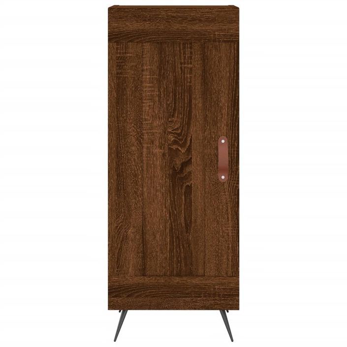 Buffet haut Chêne marron 34,5x34x180 cm Bois d'ingénierie - Photo n°8