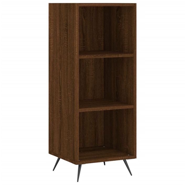 Buffet haut Chêne marron 34,5x34x180 cm Bois d'ingénierie - Photo n°7