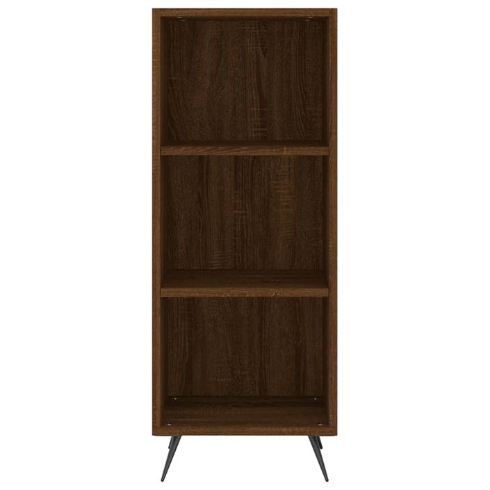 Buffet haut Chêne marron 34,5x34x180 cm Bois d'ingénierie - Photo n°8