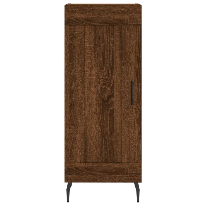 Buffet haut Chêne marron 34,5x34x180 cm Bois d'ingénierie - Photo n°8