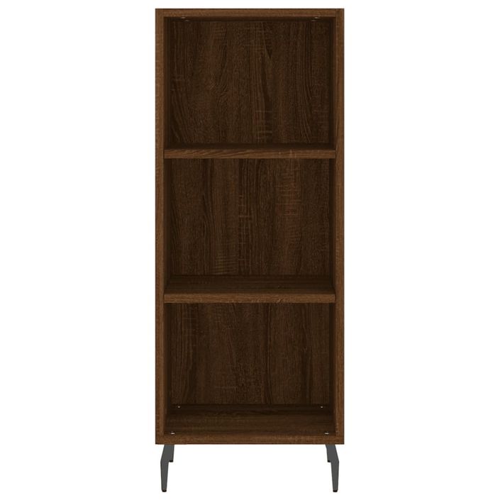 Buffet haut Chêne marron 34,5x34x180 cm Bois d'ingénierie - Photo n°6