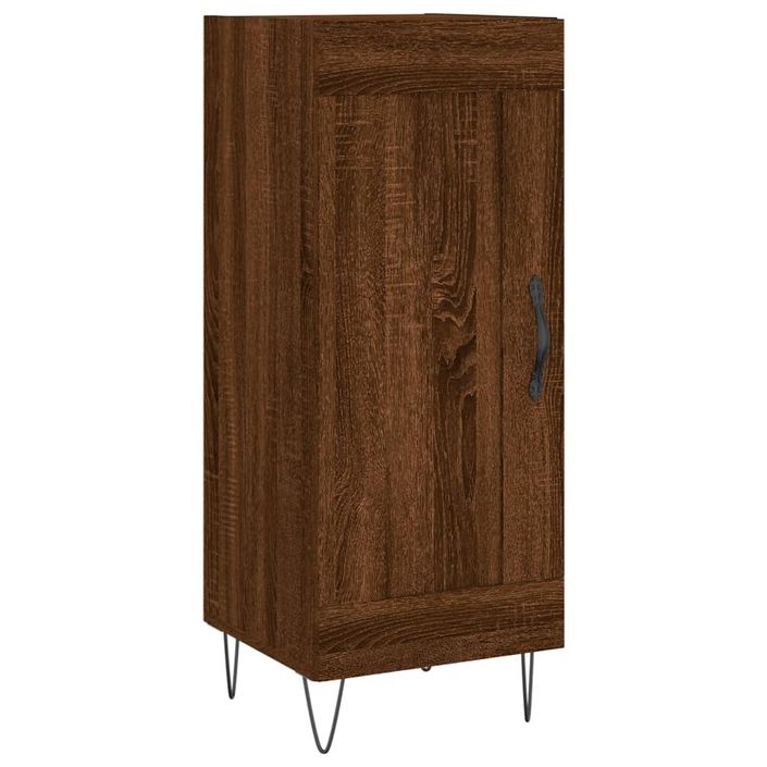 Buffet haut Chêne marron 34,5x34x180 cm Bois d'ingénierie - Photo n°7