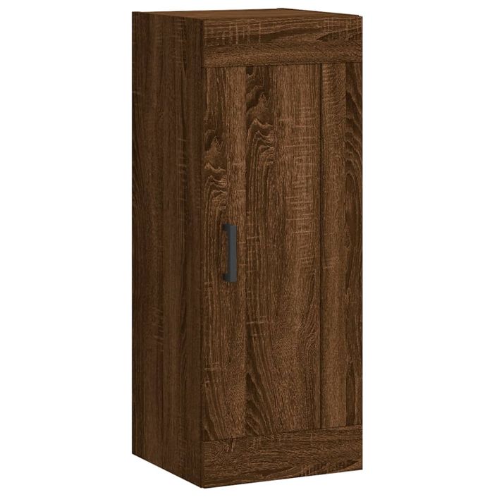 Buffet haut Chêne marron 34,5x34x180 cm Bois d'ingénierie - Photo n°7