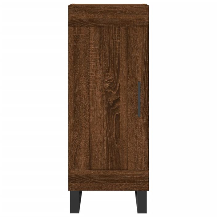 Buffet haut Chêne marron 34,5x34x180 cm Bois d'ingénierie - Photo n°6