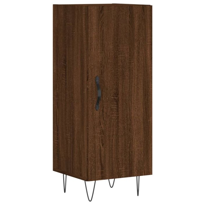 Buffet haut Chêne marron 34,5x34x180 cm Bois d'ingénierie - Photo n°5