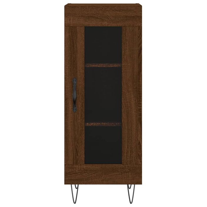 Buffet haut Chêne marron 34,5x34x180 cm Bois d'ingénierie - Photo n°6