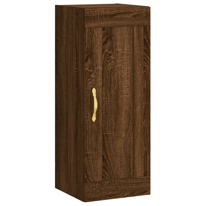 Buffet haut Chêne marron 34,5x34x180 cm Bois d'ingénierie - Photo n°8