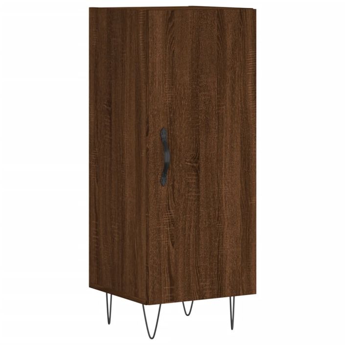 Buffet haut Chêne marron 34,5x34x180 cm Bois d'ingénierie - Photo n°7