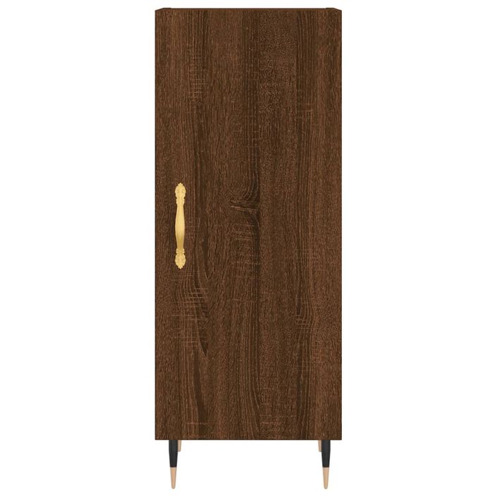 Buffet haut Chêne marron 34,5x34x180 cm Bois d'ingénierie - Photo n°5