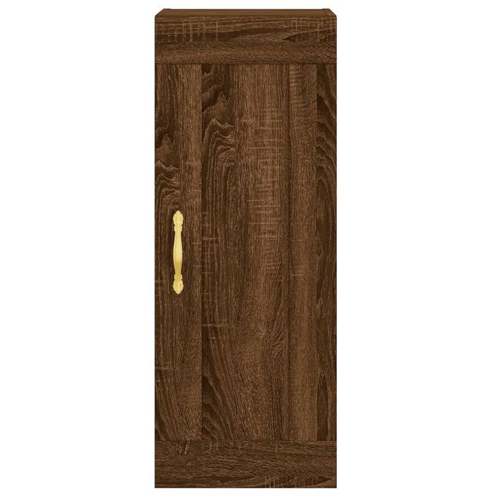 Buffet haut Chêne marron 34,5x34x180 cm Bois d'ingénierie - Photo n°8