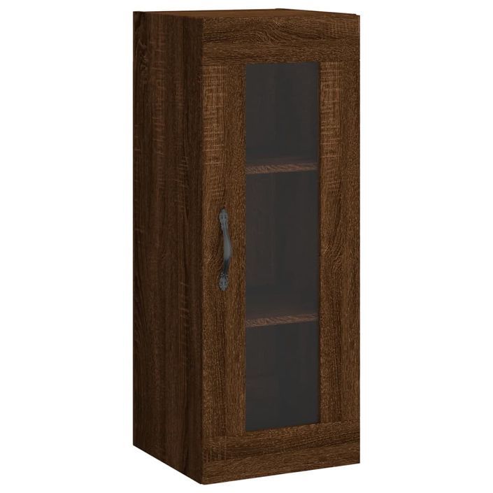 Buffet haut Chêne marron 34,5x34x180 cm Bois d'ingénierie - Photo n°5