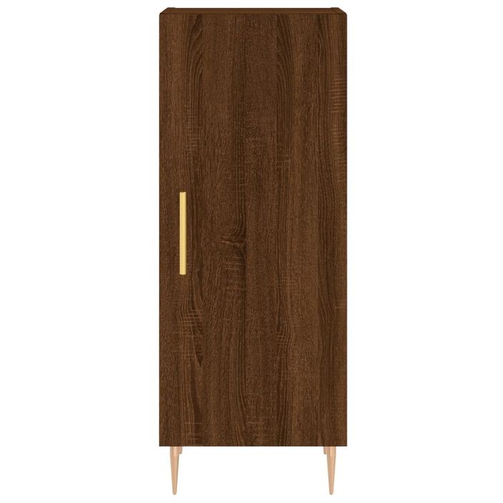 Buffet haut Chêne marron 34,5x34x180 cm Bois d'ingénierie - Photo n°8