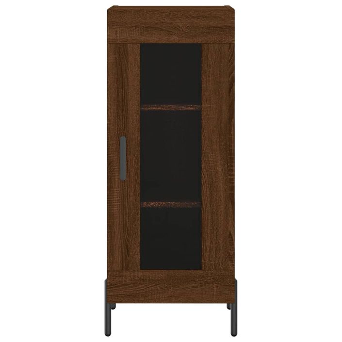 Buffet haut Chêne marron 34,5x34x180 cm Bois d'ingénierie - Photo n°6